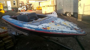 Speed Boat Project 1960's For Restoration No Engine comes With Trailer