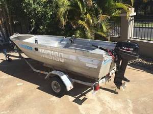 3.4m (11ft) Allycraft Tinny, 2015 9.8hp Parsun Motor with Trailer