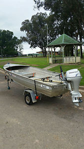 Alum Boat STACER Riverra 3.65m Reg to 09/17 Honda 4 stroke 10HP motor & trailer
