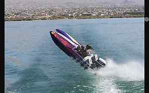 speed boat couger cub 10ft twin hull and trailer no engine