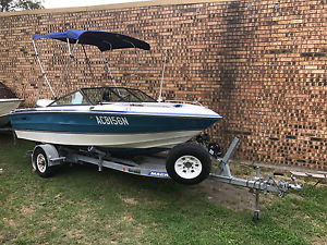 5.4M Bowrider, With Trailer And 150HP Johnson Motor, all rego and Ready 4 Use.
