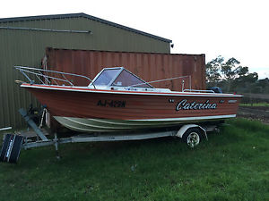 18ft Cruisecraft Boat and Galvanized Trailer 115hp Mercury outboard.