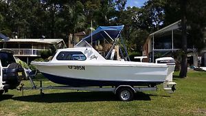 Mustang 15 ft Half / Cuddy Cabin Fishing Boat & Trailer Update Price, Pics 21May