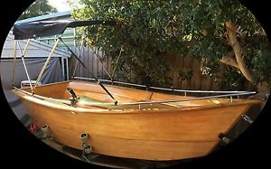 Wooden power boat