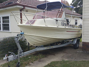 TOW&GO Aluminum Quintrex 17ft 5.2m fishing family boat 60hp Yamaha 8hp 4st Honda
