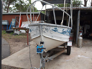 CLARK ALUMINIUM TINNEY 4.2M ON REDCO BOAT TRAILER