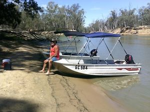 tinny  380 savage  jabiru  18hp   all as new