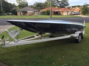 pricedrop Custom made 4.8m wooden speedboat motor and trailer unfinished project