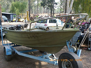 Brooker 12 foot tinny on heavy duty tilt trailer