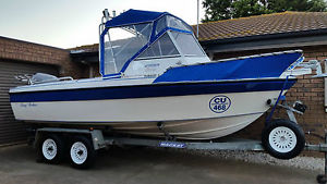Kingfisher runabout / Fishing boat with 115hp Merc and Mackay tandem trailer