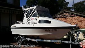 ALLISON  BAY FISHER 5 HALF CABIN FIBREGLASS FISHING BOAT.