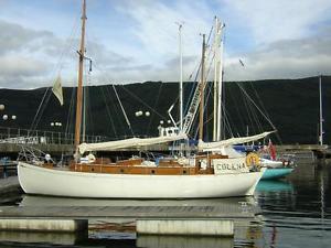 Classic wooden sailing cruising yacht all teak Fife gaff ketch fully renovated
