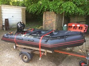 3.6m SIB/RIB Boat, Trailer and 9.8hp Outboard