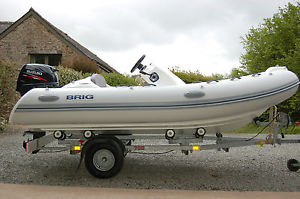 BRIG Eagle 380H Rib (Tender), Suzuki 25 4 stroke & Trailer