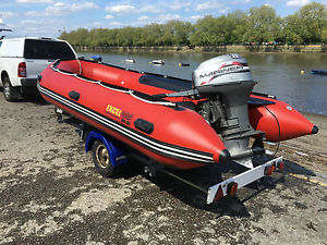Excel rib 430 xhd inflatable boat with 30hp Mariner Outboard
