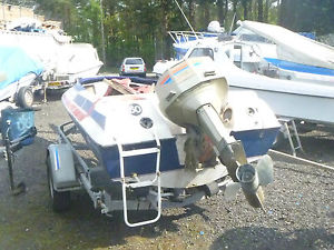 Boat speedboat barnfind riever 12 ft race boat 85 hp evinrude