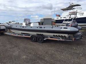 2008 9 M NORTHCRAFT RIB, TWIN YAMAHA 130HP V4 OUTBOARDS, SBS GALVANISED TRAILER