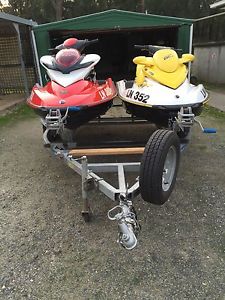 Sea-doo jet skies and trailer
