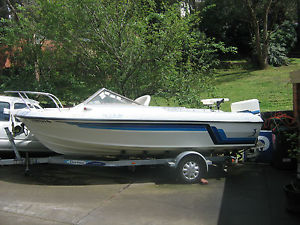 Runabout Fishing Boat and drive on trailer