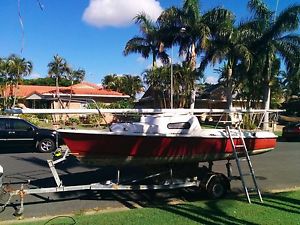 Trailer Sailer 18" 5m Red Jacket with Mercury 4Hp outboard Single Axle Yacht