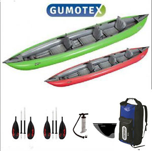Gumotex solar 410c kit & 2 paddles pump skeg, dry bag rucksack,