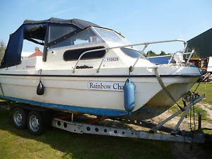 21' Birchwood/ trailer/ 25 hp evinrude fishing / cruising boat working project