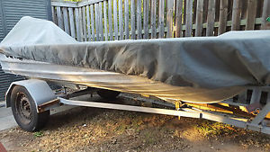 3.8m Tinny & Trailer With Brand New Tohatsu 18hp Electric Start