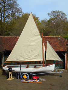 Superb Trailer Sailer package : GRP Gaff Rigged Day Sailer by famous maker.