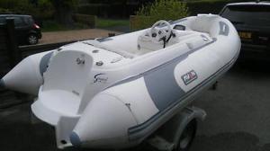 RIB TENDER AVON 320DL SUPER JET ON ROLLER TRAILER
