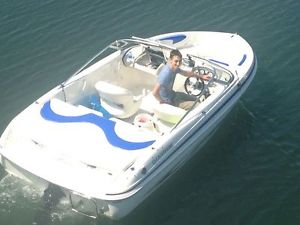 Glastron 175MX bowrider boat with rear sunlounger ready for the Summer