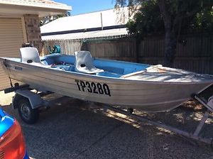 Tinny 3.7m Stacer with 15hp Mercury