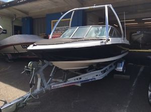 Bayliner 175 Flight Wakeboard tower 135hp Mercruiser Trailer