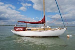 holman stirling 28ft  wooden classic sailing yacht