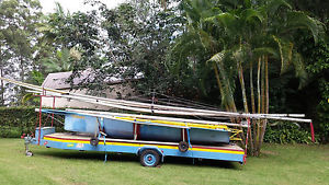 18ft Sailing Skiff Hull & Trailer