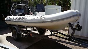 INFLATABLE BOAT AQUAPRO 2002 YAMAHA40HP TRAILER BELCO