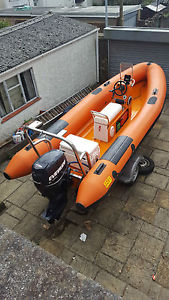 2012 75hp E-TEC EFI Evinrude Ribtec 5.4m rib, READY for Summer 2016!