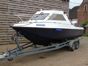 TREMLETT 21 FT FISHING POWER BOAT SPEED 4 STROKE HONDA 130 ENGINE OUTBOARD MOTOR