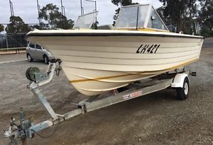 15Ft Fiberglass Boat 80Hp Mercury