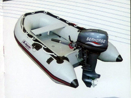 Inflatable speed boat for fishing