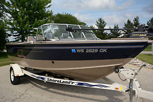 2000 Lund Tyee 1950 Fish n Ski 1 OWNER w/ 175 HP BRP & 15HP 4-stroke kicker. MINT