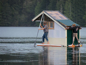 Sheltered Raft Camper Boat Mini Micro Houseboat Enclosed Trailer