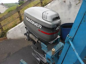 speed boat rib inflatable outboard engine 40hp mariner short shaft