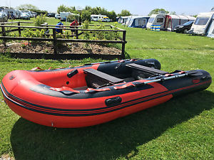 Prowave 380 Airdeck Inflatable Dinghy & 15hp Evinrude 2 stroke Outboard Engine