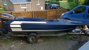 14FT FLETCHER SPEEDBOAT + 60HP MARINER OUTBOARD ENGINE + REMOTES + SEATS KEY STA