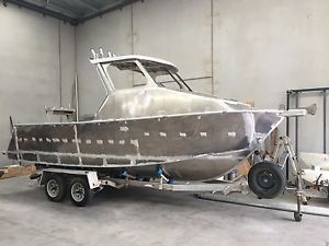 6.2m aluminium plate boat hard top bare hull only