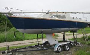 19ft GRP Sailing Yacht with Road trailer, Prelude 19