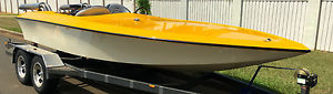NEW RACE SKI BOAT ARGO V DRIVE AS NEW ON TRAILER ( JUST DROP YOUR ENGINE IN)