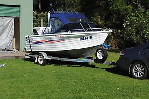 Yamaha F60 4.75 Quintrex Millenium Hull series 2 Coast Runner with scuppers