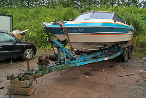 Fletcher Arrowbolt 22 - 260hp OMC Sterndrive - Project / Spares - Wth trailer