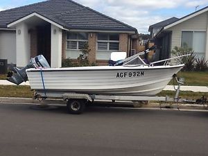 15ft Model-V150 Nautiglass Runabout 90Hp Evinrude and Trailer